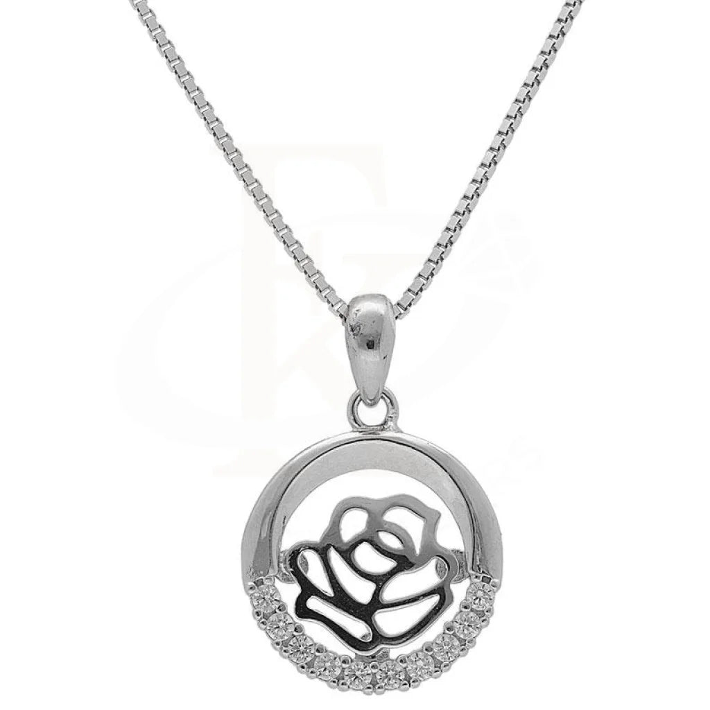 gold necklaces for women -Sterling Silver 925 Round Shaped Necklace - FKJNKL1983