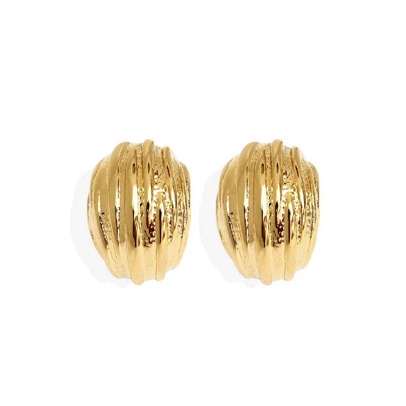 gold stud earrings for weddings -ATHENA Earrings - Gold