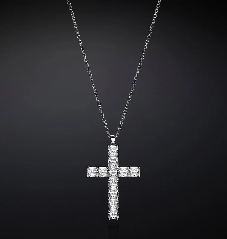 chain link necklaces for women -Grand Radiance Cross Pendant Necklace