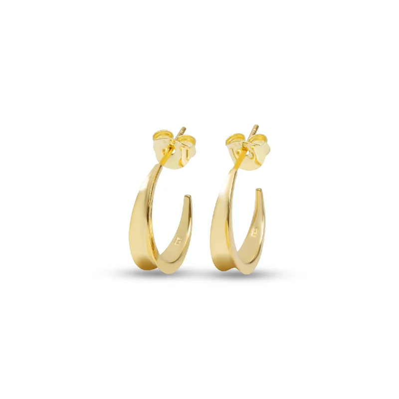 oversized hoop earrings for women -THE ELSA CURVED EARRINGS