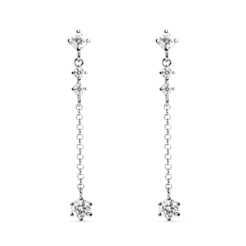 cute earrings for women -Kite Silver Earrings