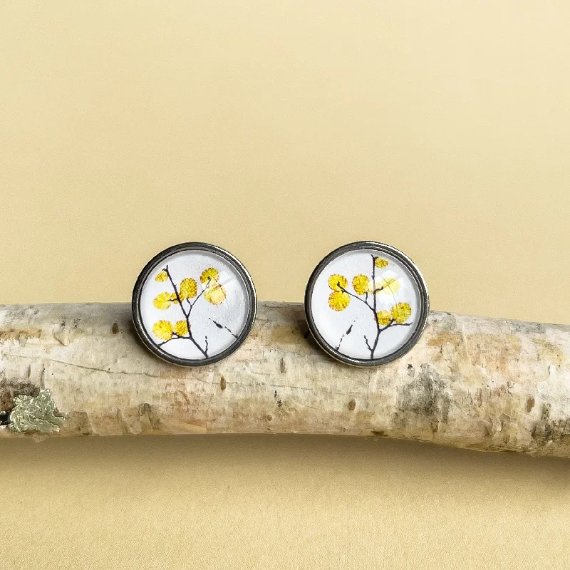 dangle earrings for women -Deciduous Beech - Stud Earrings