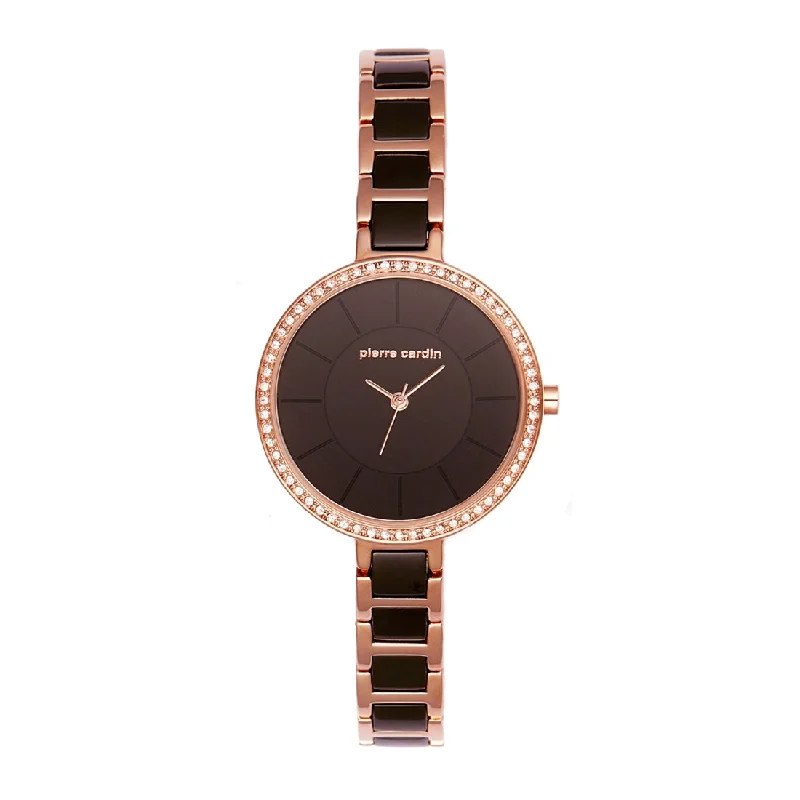 Pierre Cardin Rose Gold & Black Watch 5757