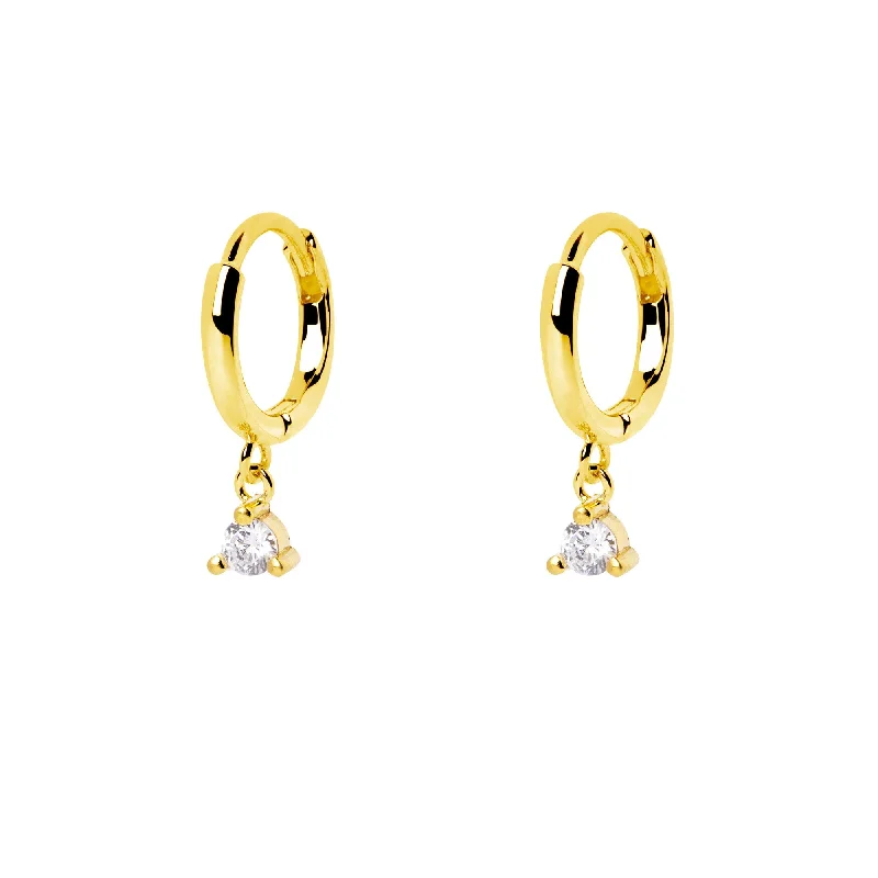 crystal drop earrings for women -Drop Gold Earrings