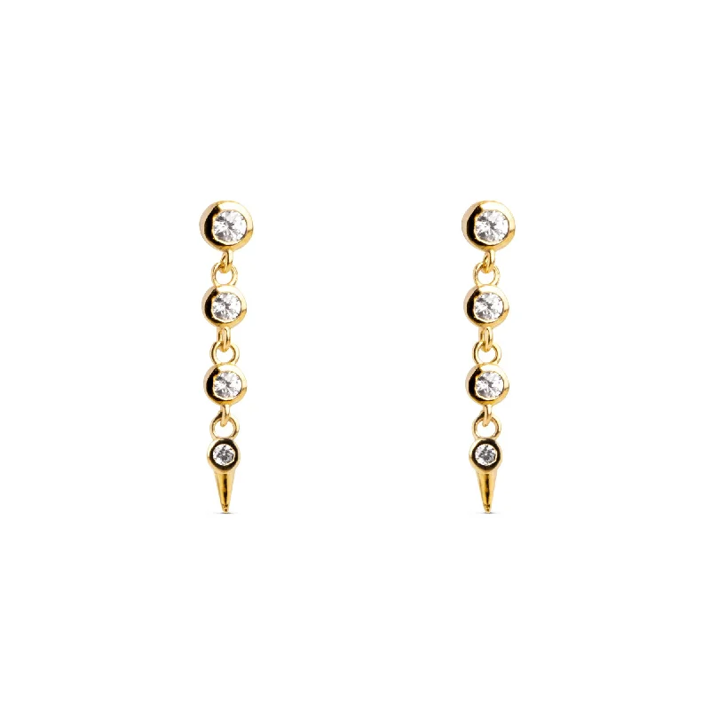 oversized hoop earrings for women -Ali Stars Gold Earrings