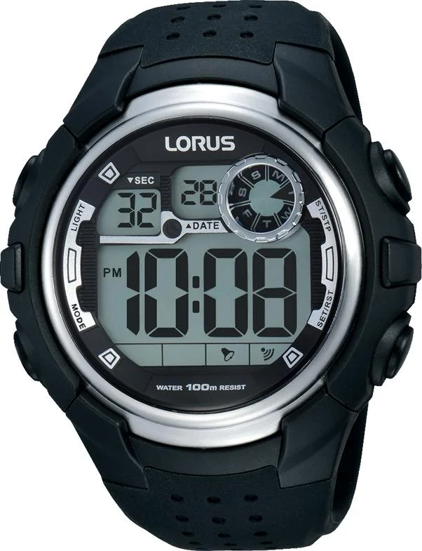 Lorus Men's Digital Black Watch R2385KX-9