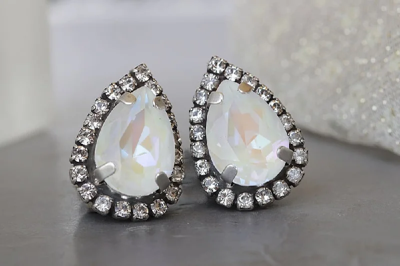 vintage earrings for women -OPAL STUD EARRINGS