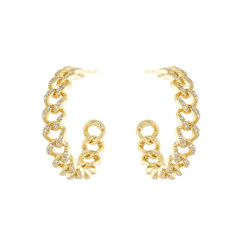 gold earrings for women -Viva Cuba Hoops