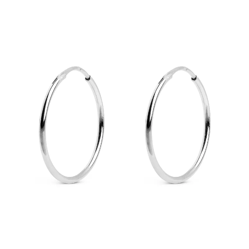 simple gold earrings for women -Maria M Hoop Earrings