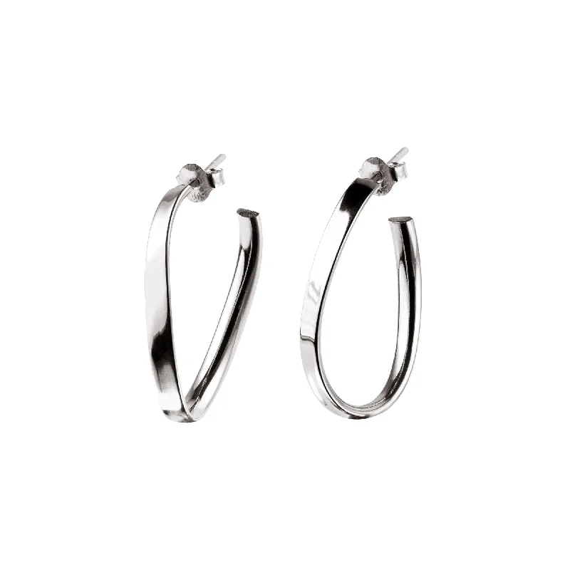 designer earrings for women -Obbo Silver Earrings