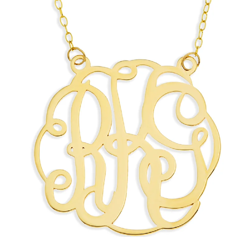 luxury wedding necklaces for women -Personalised 9ct Yellow Gold Initials Necklace