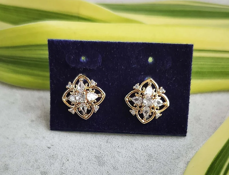 unique gold earrings for women -Daily wear earrings