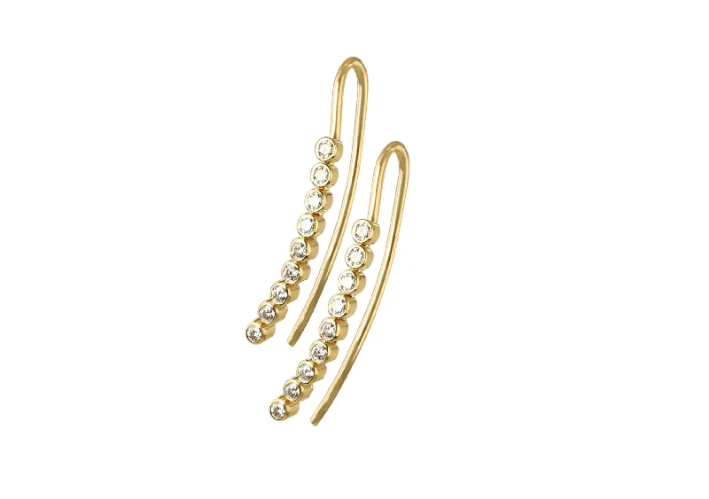 silver earrings for women -Surya Diamond Earrings