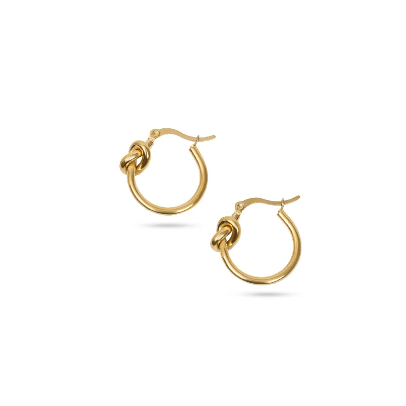 oversized hoop earrings for women -THE KNOT HOOPS