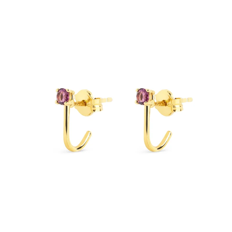 unique earrings for women -Lucy Lavande Gold Earrings