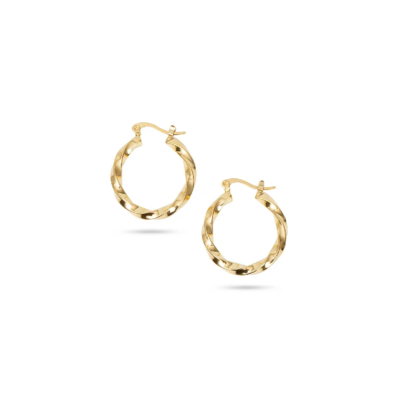 colorful stud earrings for women -THE BOLD TWISTED HOOPS