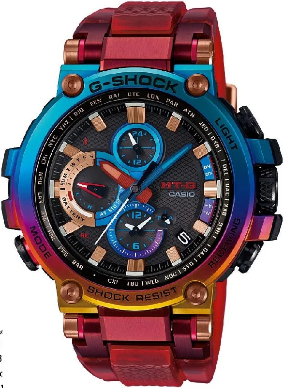 Casio G-Shock MT-G Volcanic Lighting Theme Solar Bluetooth Watch MTG-B1000VL-4ADR