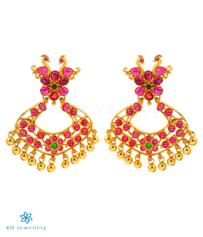 minimal gold earrings for women -The Zikhin Silver Chand Bali Earrings