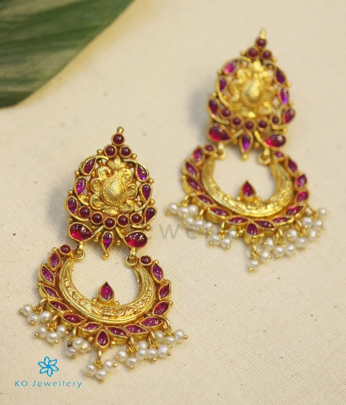 zirconia earrings for women -The Pranati Silver Chand Bali Earrings