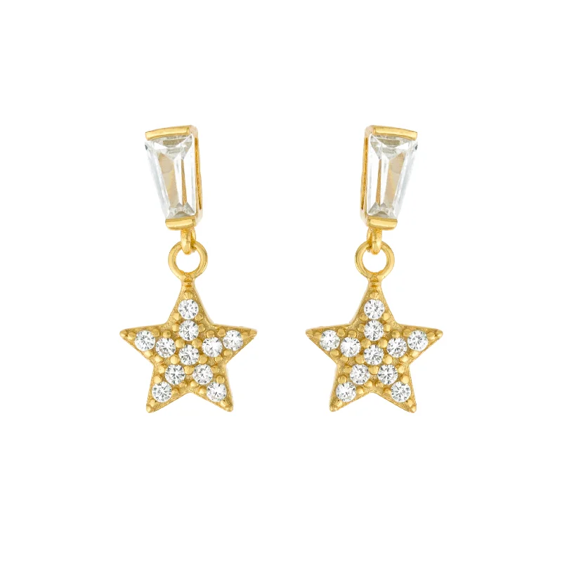 luxury gemstone earrings for women -Star Drop Earrings