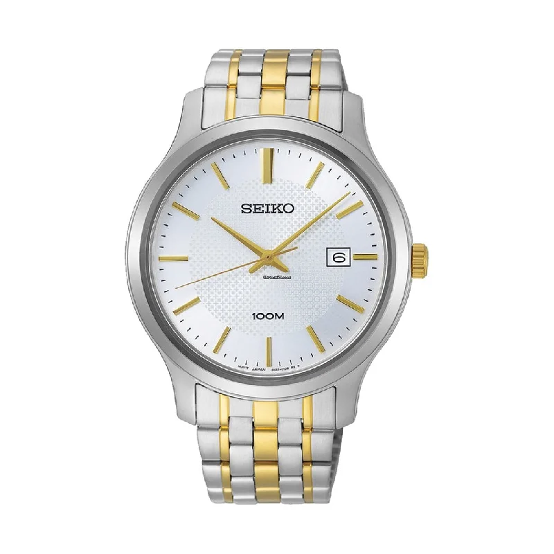 Seiko Mens Two Tone Watch SUR295P1