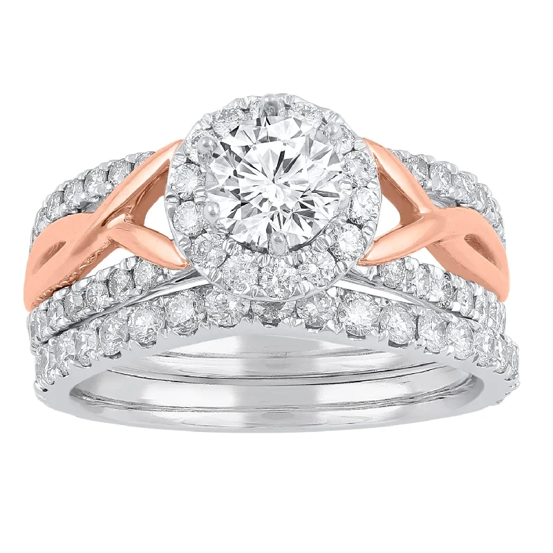 timeless necklaces for women -Love by Michelle Beville Signature Collection 18ct White & Rose Gold 1.05ct Diamond Solitaire Ring