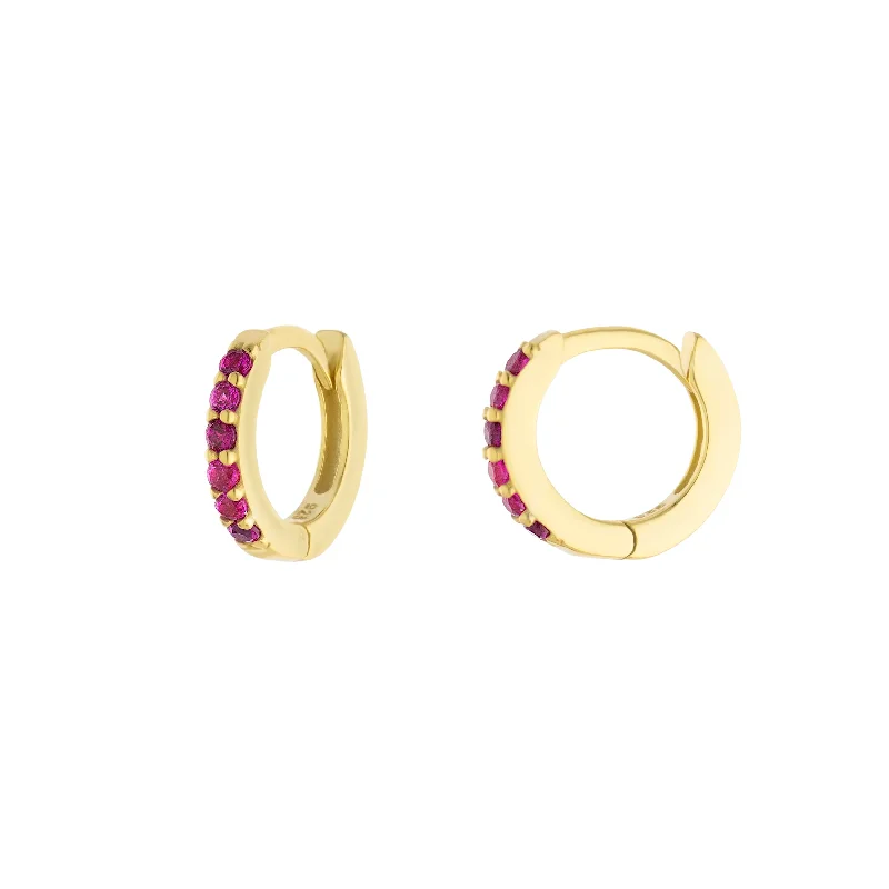 elegant stud earrings for women -Ruby Huggies