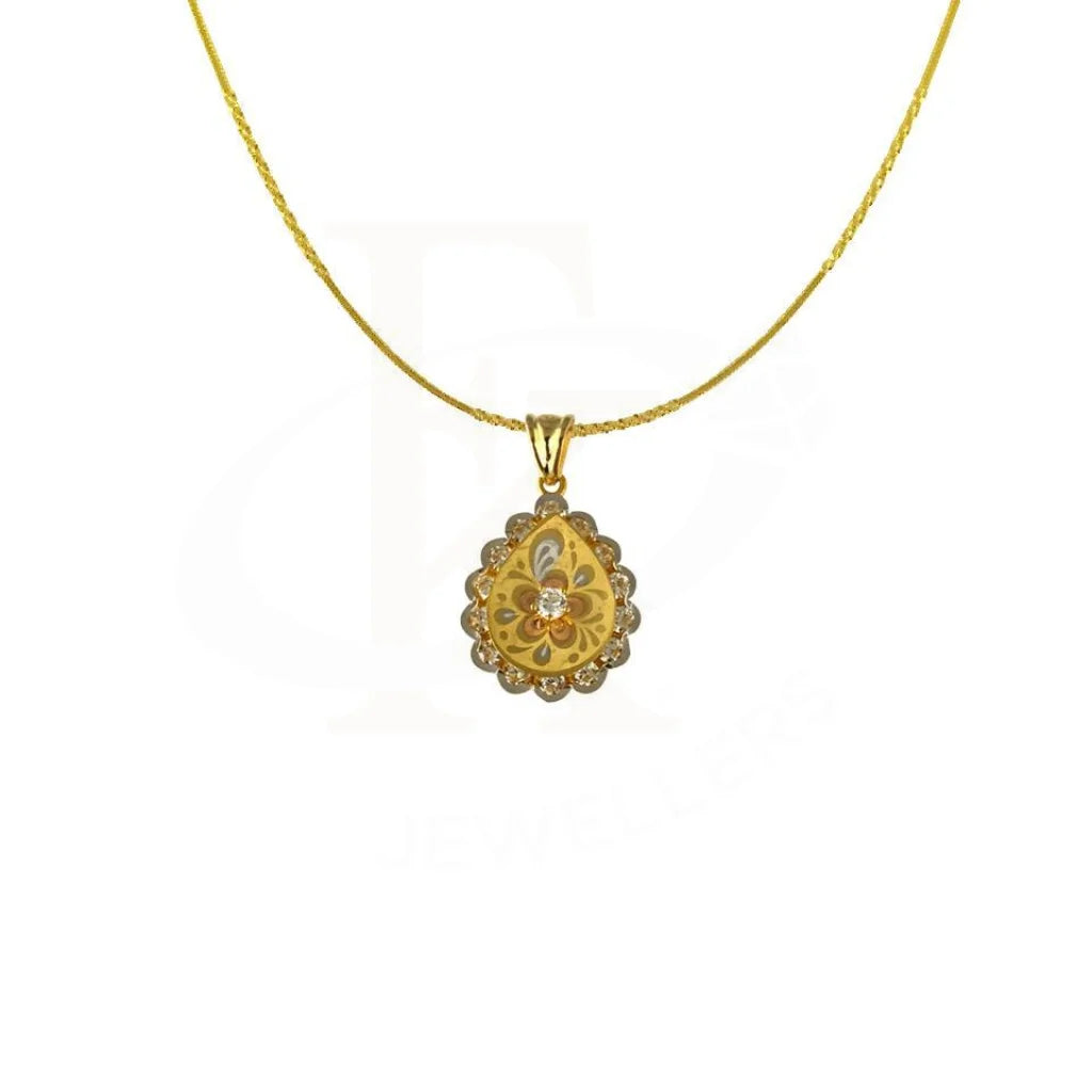 zodiac necklaces for women -Gold Necklace (Chain with Pendant) 22KT - FKJNKL1682