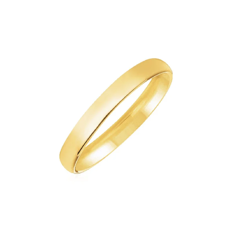 affordable personalized necklaces for women -14k Yellow Gold Comfort Fit Wedding Band(3.00 mm)