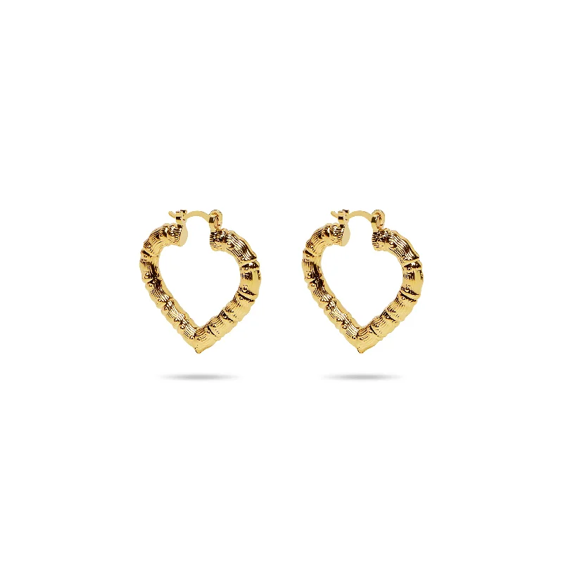 modern stud earrings for women -THE LIGHT HEART BAMBOO EARRINGS