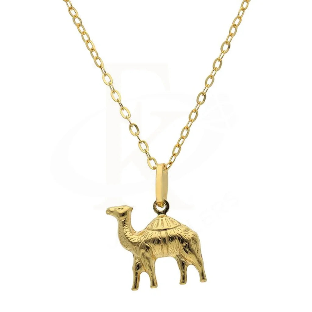 chunky necklaces for women -Gold Necklace (Chain with Camel Pendant) 18KT - FKJNKL18K2522