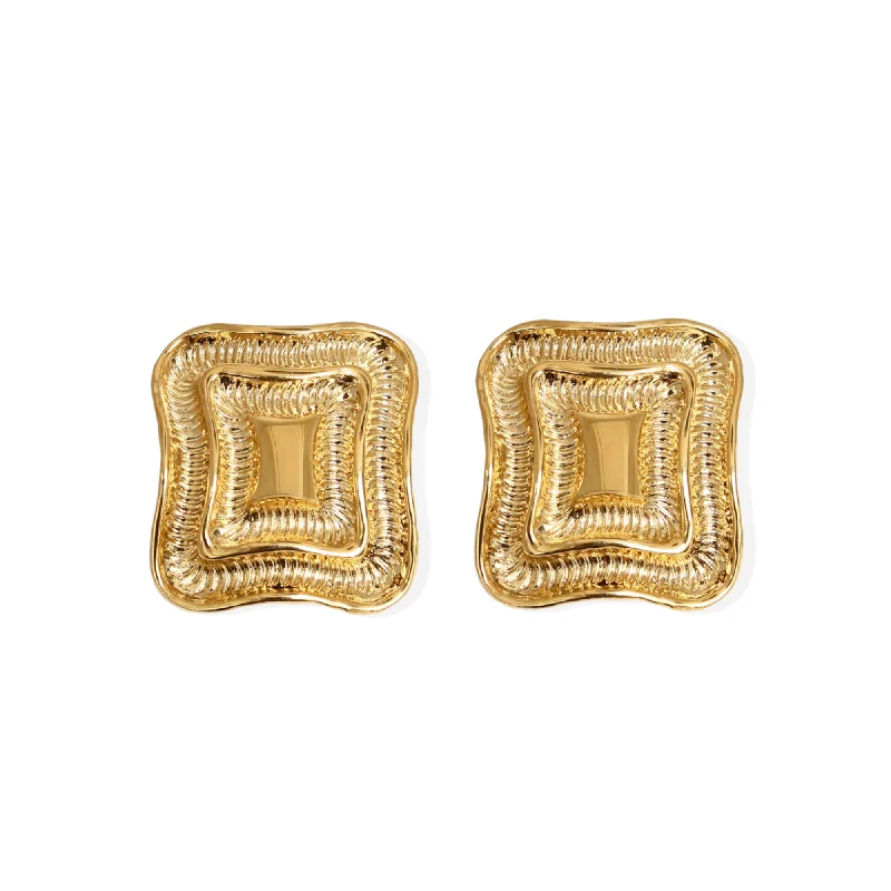 chic earrings for women -WAVE Earrings - Gold