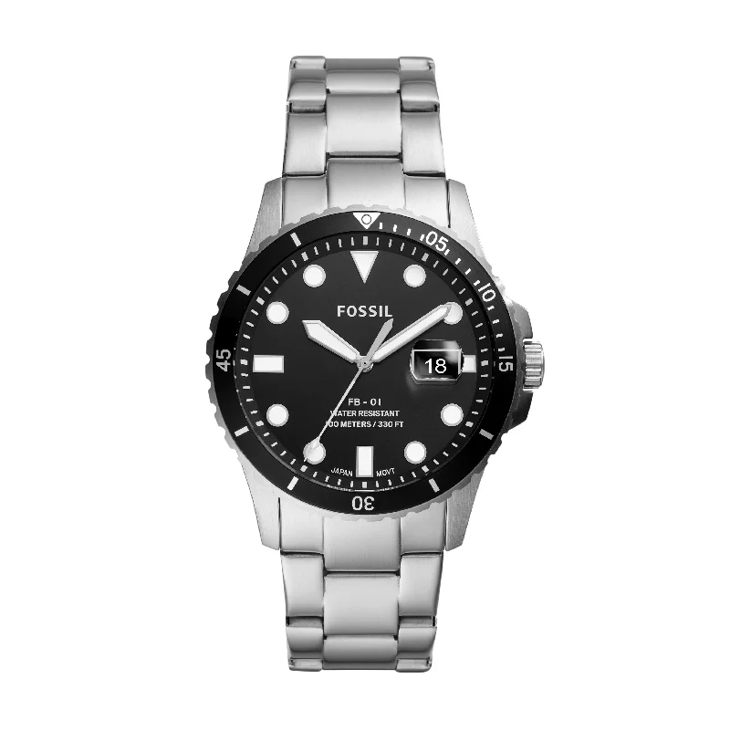 Fossil Black and Silver Band Watch FS5652