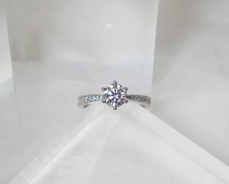 radiant diamond engagement rings -Barak - Diamond Solitaire Ring