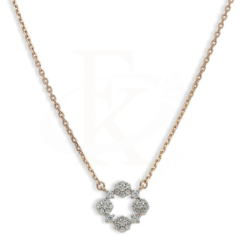 crystal necklaces for women -Sterling Silver 925 Rose Gold Plated Necklace - FKJNKLSL2590