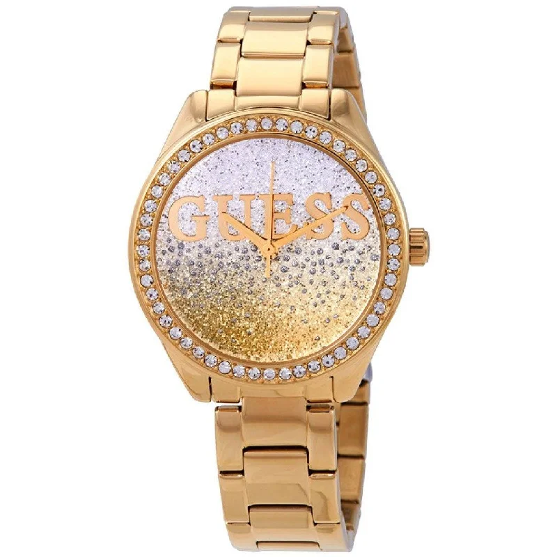 Guess Women's Glitter Girl Gold Watch W0987L2