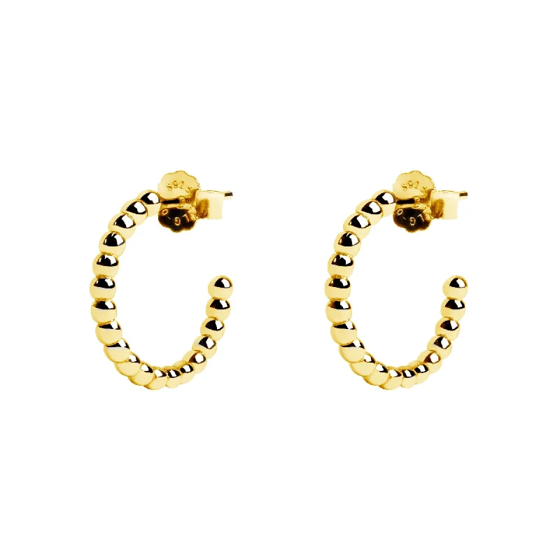 oversized hoop earrings for women -19 Pebbles Gold Earrings