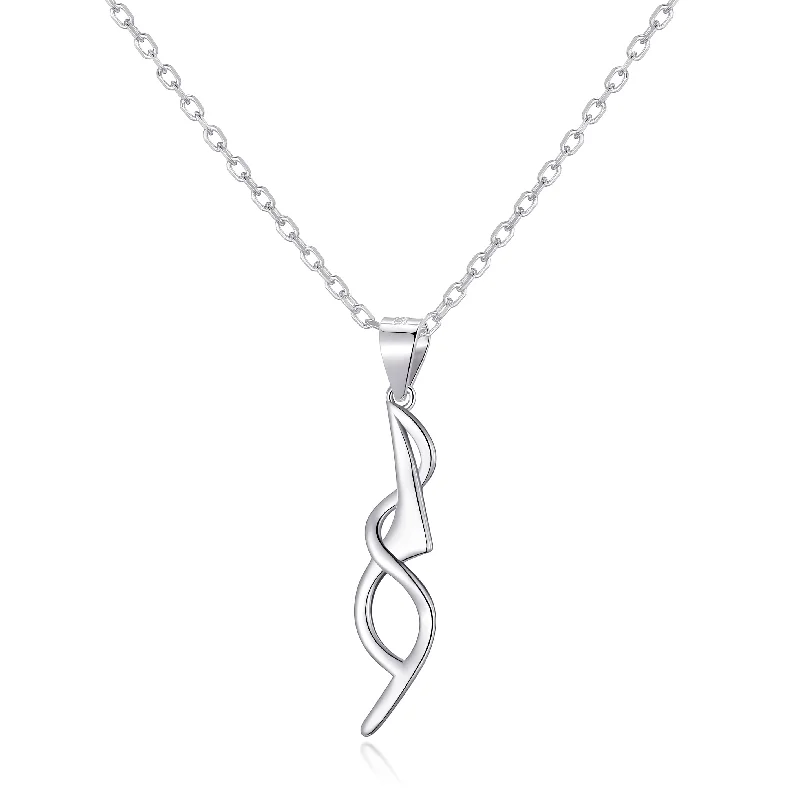 minimalist necklaces for women -Sterling Silver Spiral Necklace