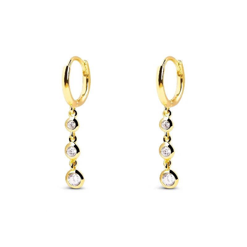 luxury earrings for women -Capella Gold Earrings