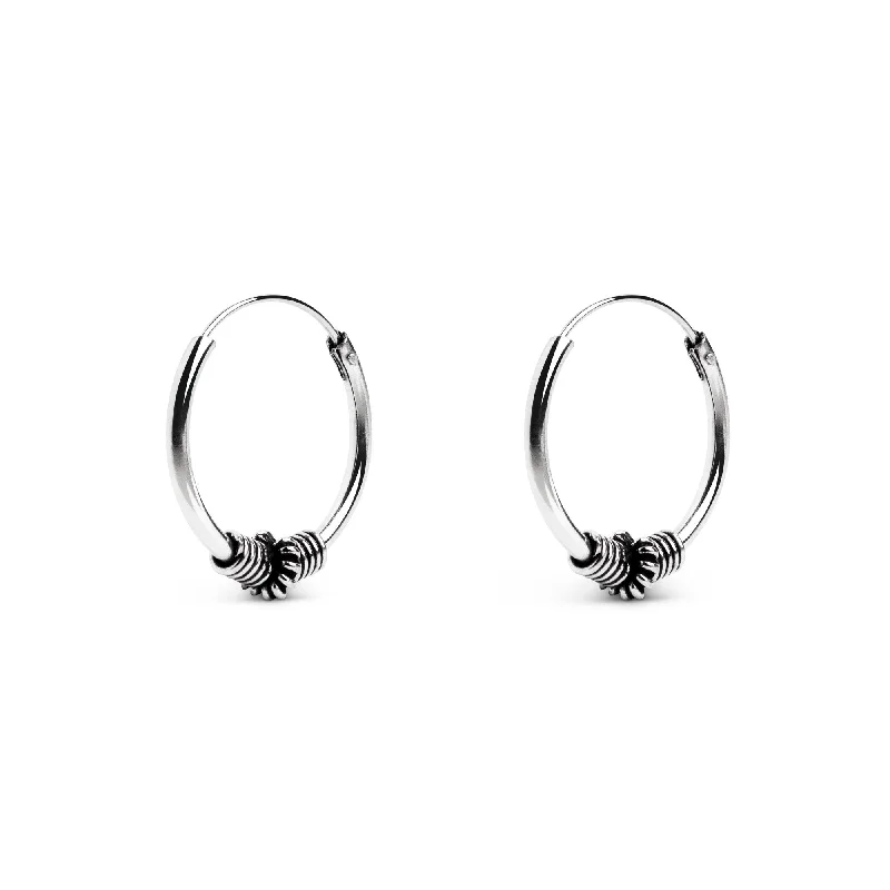 bridal crystal earrings for women -Malawi Spring M Silver Earrings