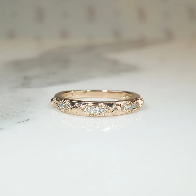 engagement rings with diamonds and sapphires -Darling Rose Gold & Diamond Wedding Band