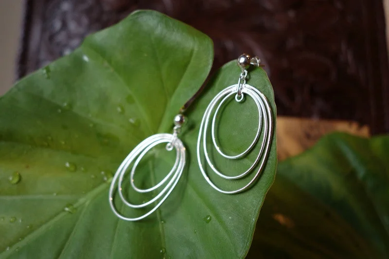 multi-layered earrings for women -Sterling Silver Earrings