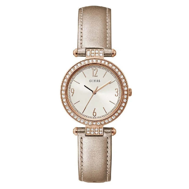 Guess Terrace Rose Gold Crystal Ladies Watch GW0116L1