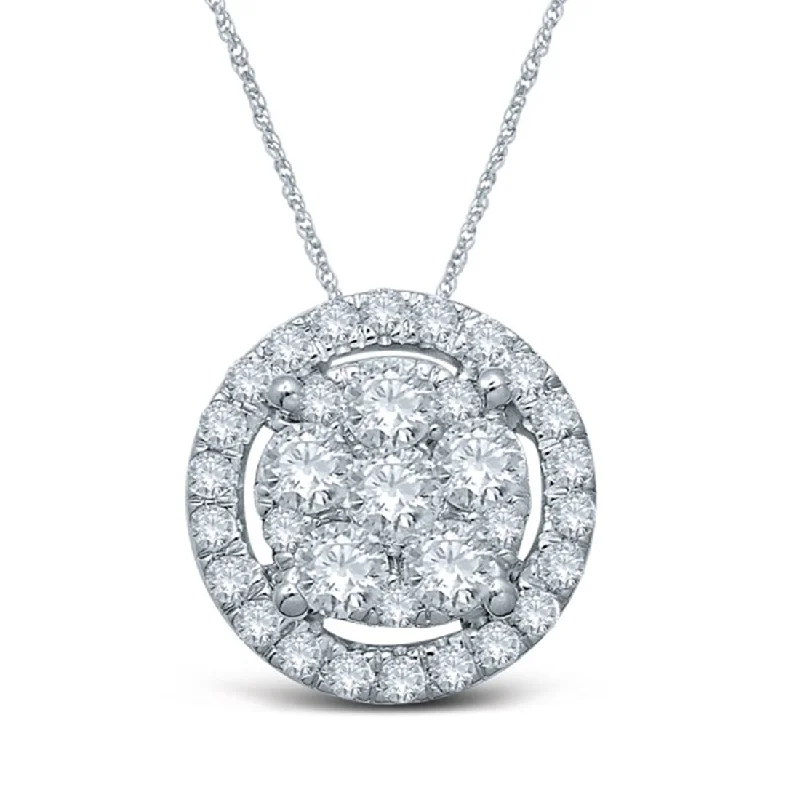 zodiac necklaces for women -9ct White Gold 0.50ct Diamond Necklace