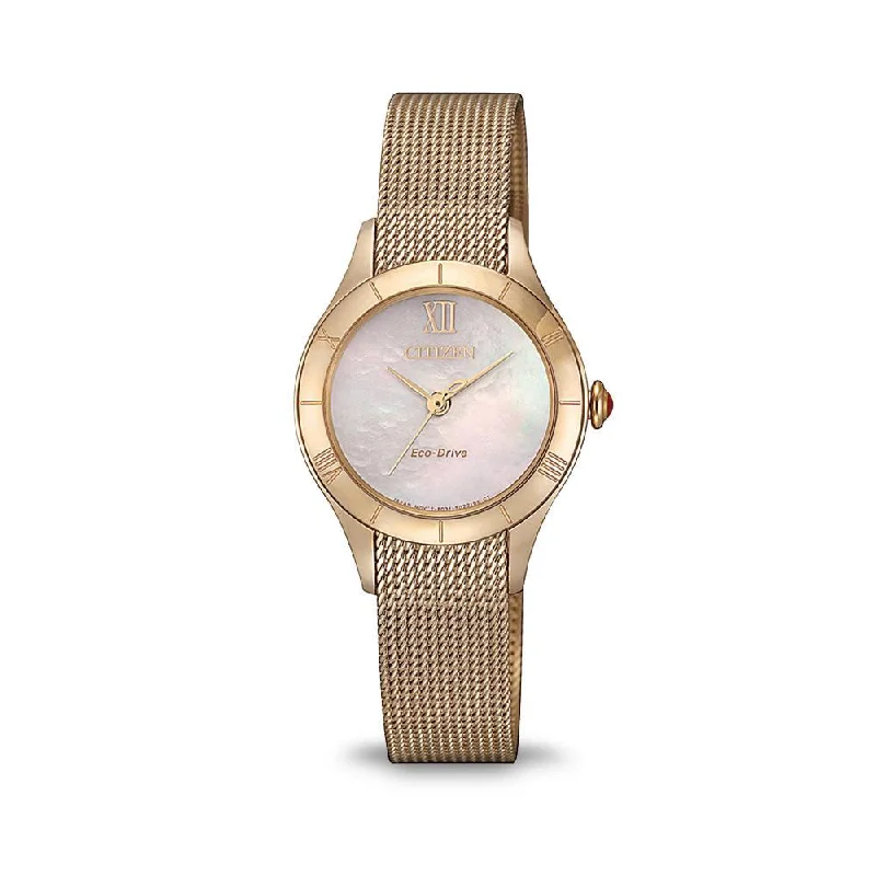 Citizen Womens Eco-Drive Gold Watch EM0783-85D