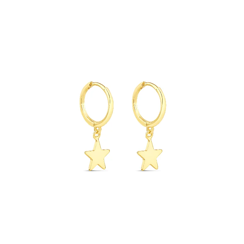 bold earrings for women -The Gold Star Huggies