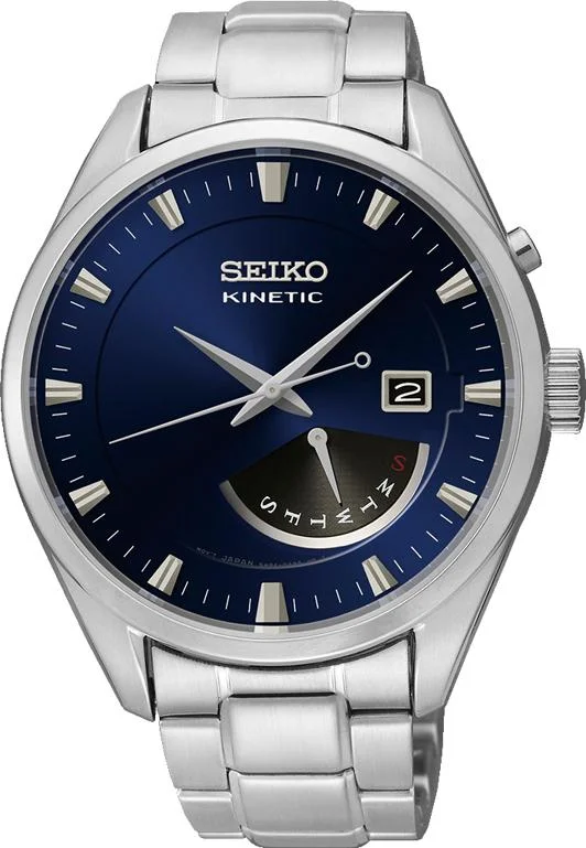 Seiko Men's Kinetic Blue Face Watch SRN047P