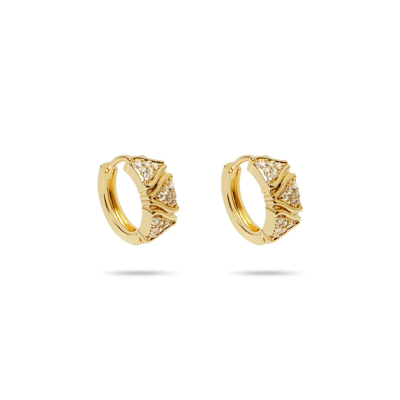 small hoop earrings for women -THE CHATEAU HOOP EARRINGS