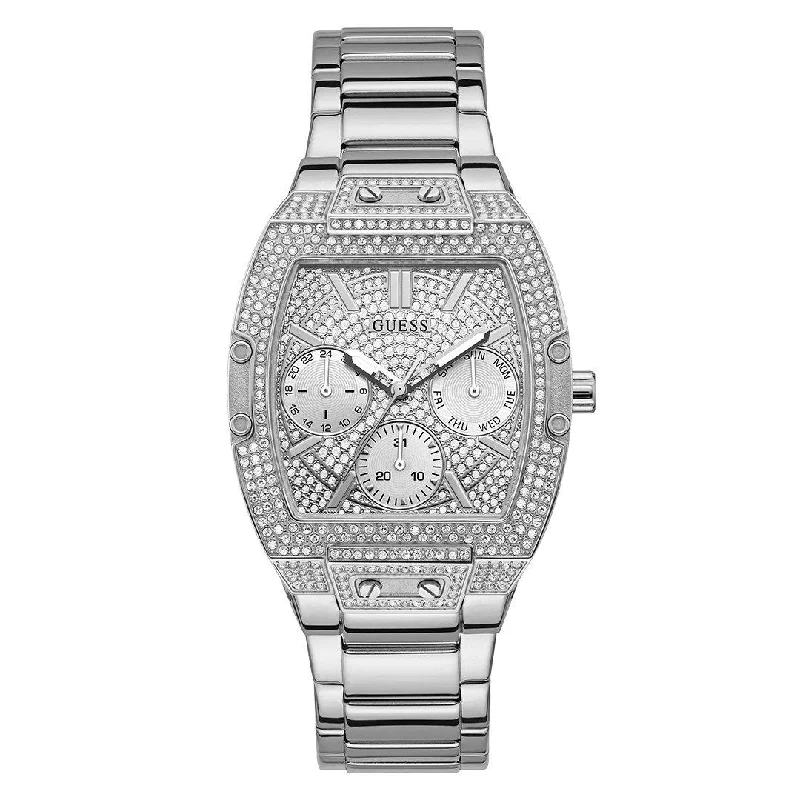 Guess Raven Crystal Silver Watch GW0104L1