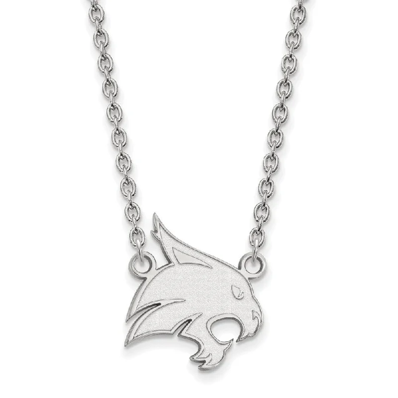 custom name necklaces for women -Sterling Silver Texas State Large Mascot Pendant Necklace